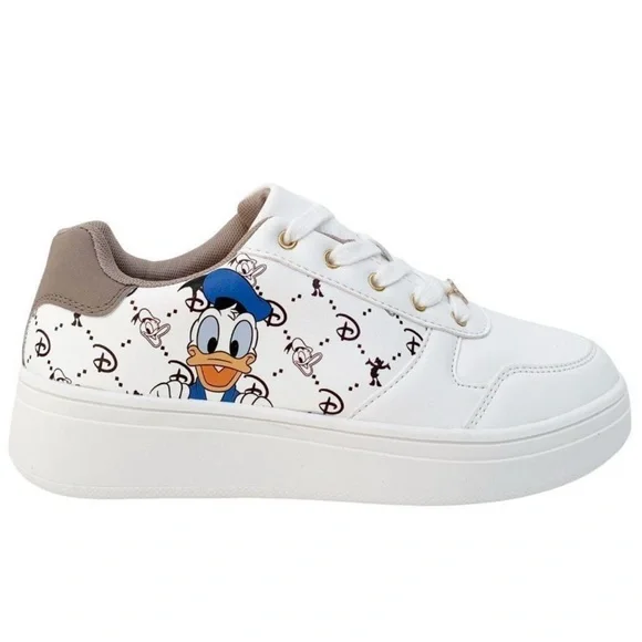 NEW / NENER WORN Disney Donald Duck White Low-Top Sneaker Women  6, 7 & 8 - Picture 3 of 11
